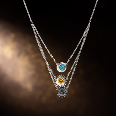 Silver pendant "Triad" by Arhaika