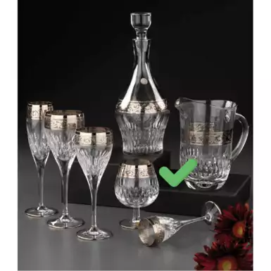 Set of 6 beautiful cognac glasses "Eden" by Cre Art