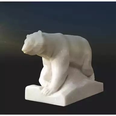 Статуэтка белого медведя из искусственного мрамора