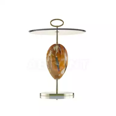 Stolik pomocniczy z naturalnego rogu "Macari Gold" firmy Arca Horn