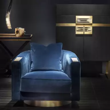 Armchair "Cremona" in natural horn by Arca Horn