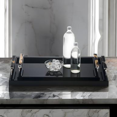 Natural horn tray set "Treviso" by Arca Horn
