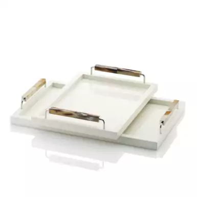 Natural horn tray set "Varese" by Arca Horn