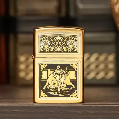 Lighter "Corrida" with hand-gilded Anframa