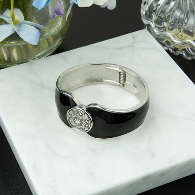 Bracelet "Dolores" with silver plated round element by Anframa