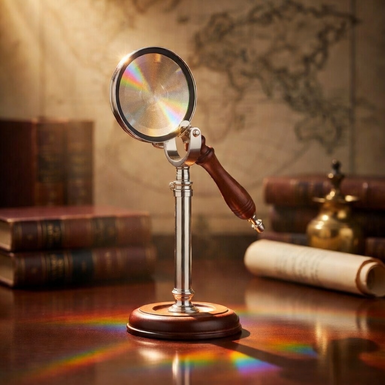 Gift magnifier "Scientist" on stand