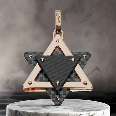 Men's gold pendant "Star of David" by Baraka