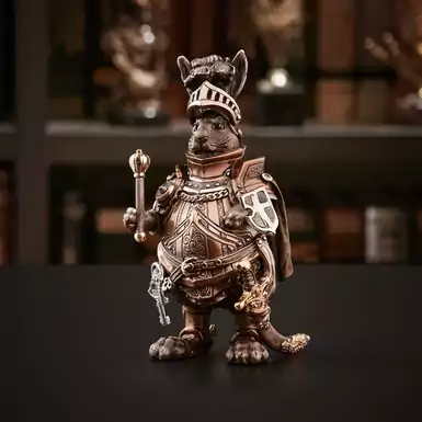 Bronze figurine with amethysts "Pan Hare" from Ozyumenko brothers