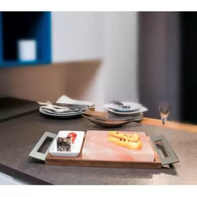 Cutting board with salt plate "Armonia" by Elleffe Design