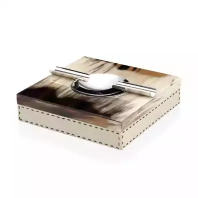 Natural horn ashtray "Leandro Ash Tray - ivory" by Arca Horn