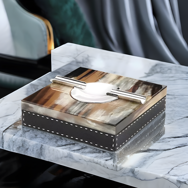 Natural horn ashtray "Leandro Ash Tray" by Arca Horn