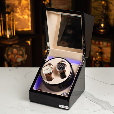 Asen "Verve" automatic winding watch case for 2 watches