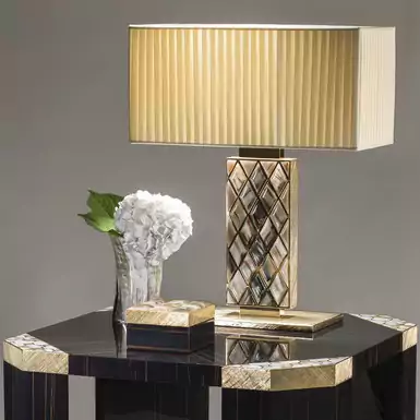 Table lamp "Saba" in natural horn by Arca Horn