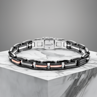 Men's bracelet with diamonds "Prospero" by Baraka