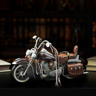 Metal model "Indian vintage motorcycle" (32 cm) by Nitsche (made in retro style)