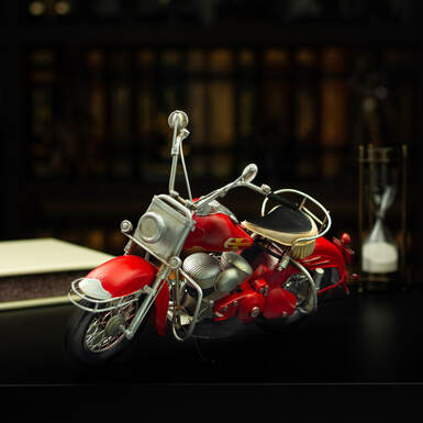 Metal model motorcycle Harley 1957 (33 cm) by Nitsche (retro style)