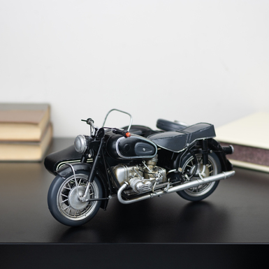 BMW R60-2 mit Beiwagen Motorcycle Metal Model mid 20th century (29cm) by Nitsche (Retro Styled)