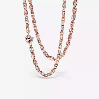 White and rose gold chain from Baraka 