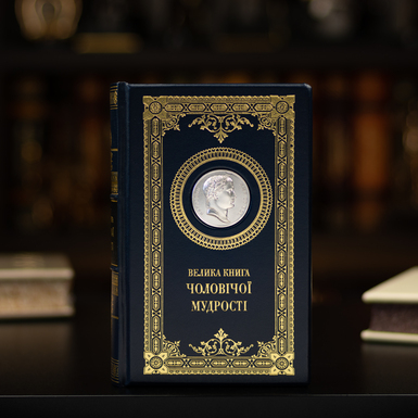 Book in leather "Big book of male wisdom" (in Ukrainian)