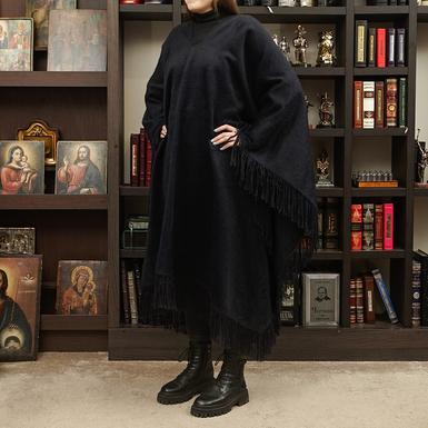 Alpaca wool poncho "Indian"