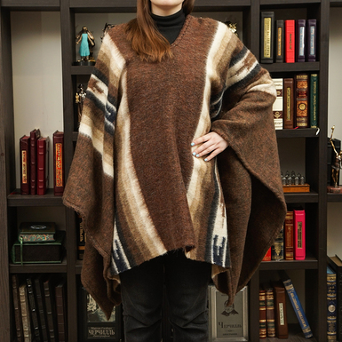 Alpaca wool poncho "America"