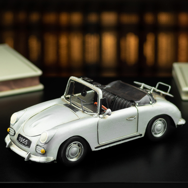 Metal model car Porsche Speedster 356 1955 (31 cm) by Nitsche (retro style)