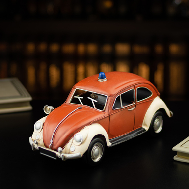 Металлическая модель автомобиля VW Käfer Feuerwehr 1966 года (34 см) от Nitsche (изготовлено в ретро стиле)