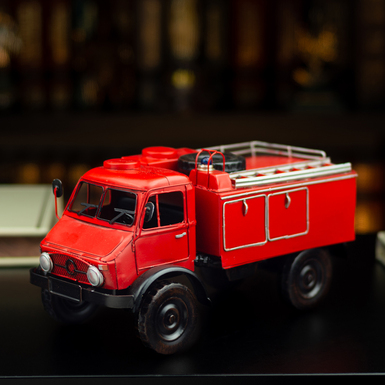 Metal Model Unimog 1950 Fire Truck (30cm) by Nitsche (retro styled)