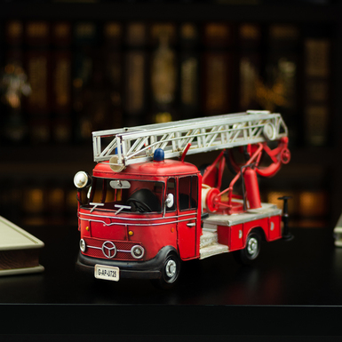 Metal Model Fire Truck MB Leiterwagen 1960 (38 cm) by Nitsche (retro styled)