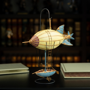 Metal model of the airship "Zeppelin Auf Stander" second half of the 20th century (37 cm) by Nitsche (made in retro style)