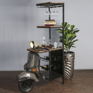 Bar rack in the form of a scooter from Casablanca