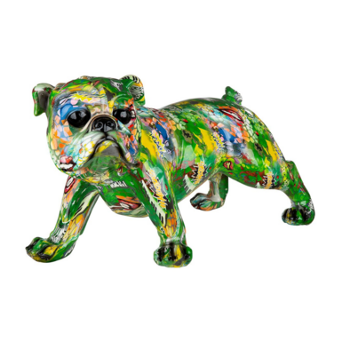 Dekoracyjna figurka „Buldog” w stylu street art z Casablanki