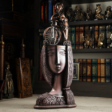 Sculpture from polystone and copper «Everything will be — jazz» by Vyacheslav Didkovsky