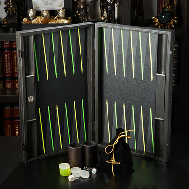 Handmade Backgammon "Fluorescent" by Manopoulos