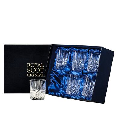 Set of handmade crystal whiskey glasses "London" (6 pcs), UK from Royal Buckingham