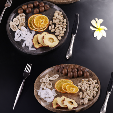 Set of marble plates "Beigeble" and "Brownble"