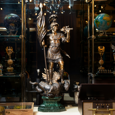 The author's bronze sculpture "George the Victorious" by the Ozyumenko brothers (weight 85 kg)