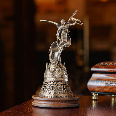 Bell-amulet "Holy Archangel of God Michael" (bronze, gold plated) by Lobortas