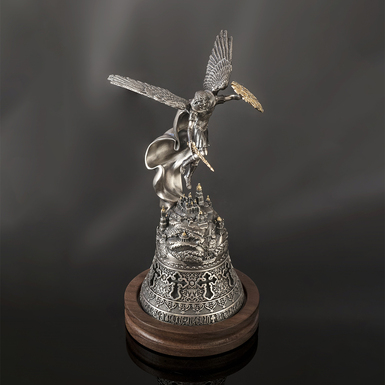 Amulet bell "Holy Archangel of God Michael" (silver, diamonds) by Lobortas