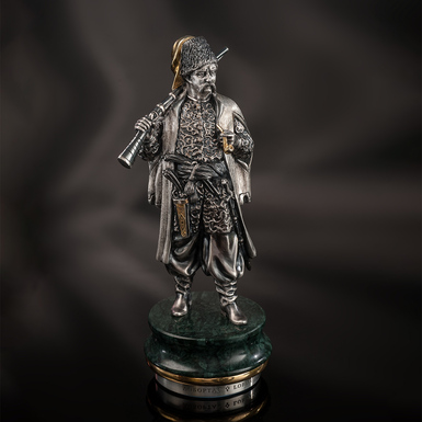 Seal "Knight with a self-propelled gun" (bronze, silver) by Lobortas