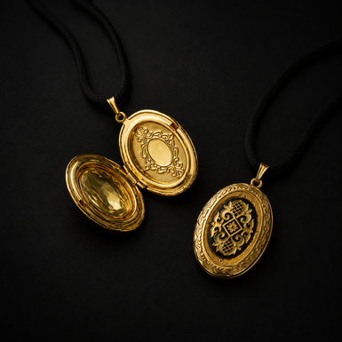 Damascus steel pendant "Royal" by Anframa
