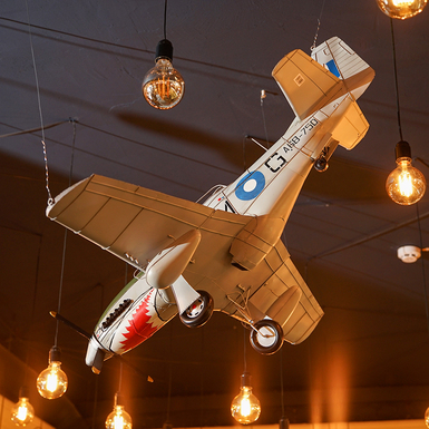 1940 Mustang P 51 Large Metal Airplane Model (1m) by Nitsche (Made in Retro Style)