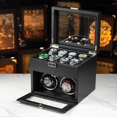 Storage box "ChronoChest" for 8 and winding 2 watches by Asen