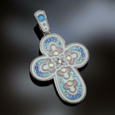 Body silver cross "Quinque Angelus" by Lobortas