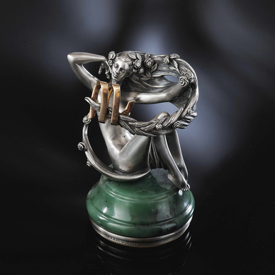 Seal "Virgo" (silver, gold, diamonds, jade) by Lobortas