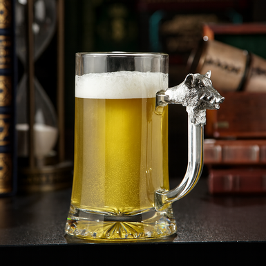 Glass beer glass "Boar" from Freitas & Dores