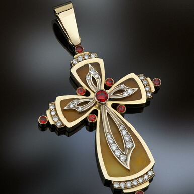Gold body cross "Enlightenment" by Lobortas