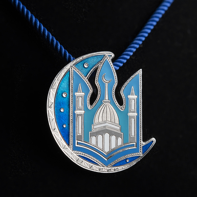 925 sterling silver and enamel "Minaret" pendant from Lobortas