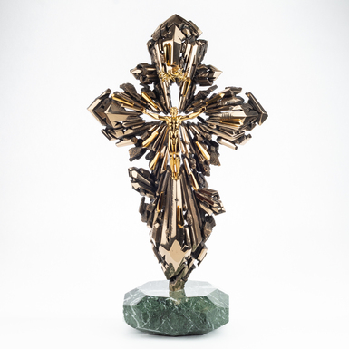 Bronze and marble statuette "Cross" by the Ozyumenky brothers