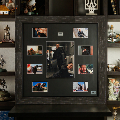 Certified autograph of Jason Statham in a photo collage frame (85х87 cm)